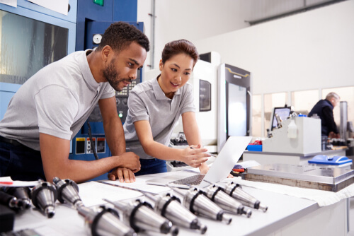 Two engineers working