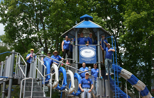 Ulbrich Community Outreach Team on Wallingford YMCA Playscape